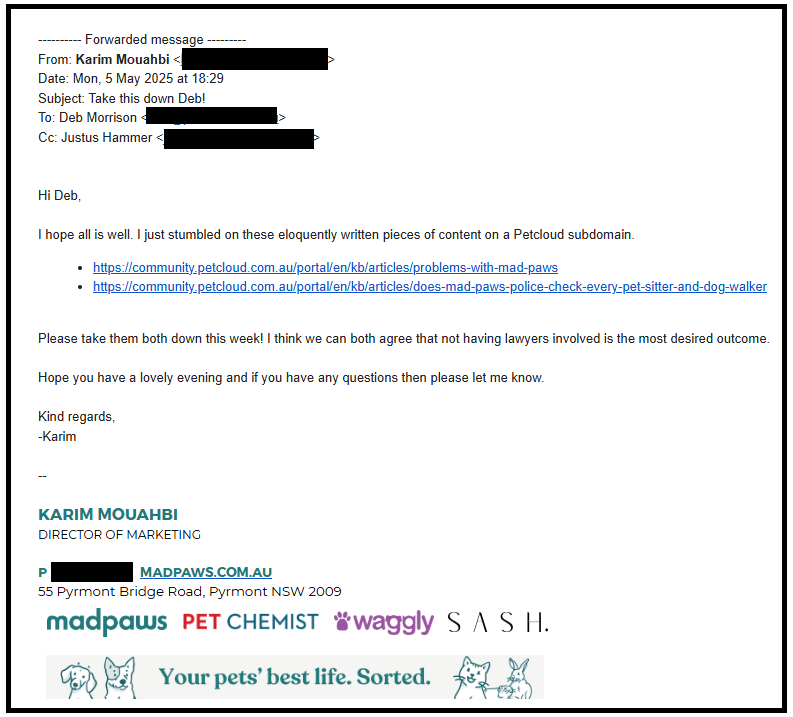 Does Mad Paws do Police Checks