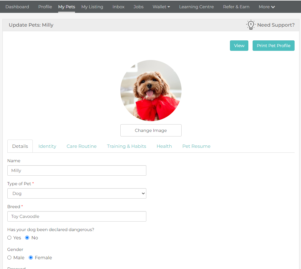 Create a Pet Profile on PetCloud, Pet Passport