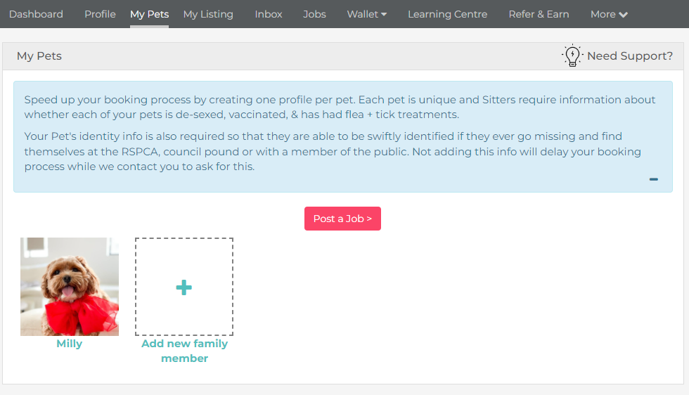 Create a Pet Profile on PetCloud